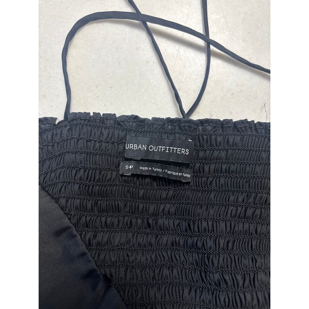 Urban Outfitters Black Satin Smocked Tube Top S - Picture 6 of 6